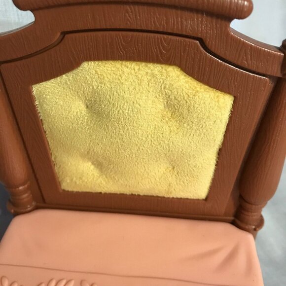 Fisher Price Loving Family Bed Dollhouse Double Poster Parents Bedroom Pink - Picture 3 of 12